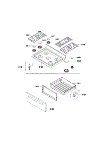 Cooktop & Drawer parts for Bosch Range HGS3023UC/05 from AppliancePartsPros.com