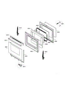 Door parts for Bosch Range HGS3023UC/08 from AppliancePartsPros.com