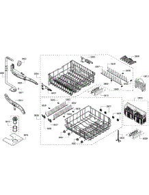 Baskets parts for Bosch Dishwasher SHX68R56UC/67 from AppliancePartsPros.com