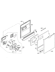Door Assembly parts for Bosch Dishwasher SHE55M15UC/60 from AppliancePartsPros.com