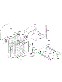 Cabinet parts for Bosch Dishwasher SHE55M15UC/60 from AppliancePartsPros.com
