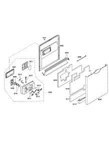 Door Asy parts for Bosch Dishwasher SHE43P05UC/60 from AppliancePartsPros.com