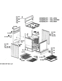 Range Shelves parts for Bosch Range HDS252U/01 from AppliancePartsPros.com