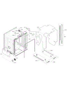 Frame parts for Bosch Dishwasher SHE3AR76UC/21 from AppliancePartsPros.com
