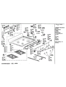 Maintop Asy parts for Bosch Range HGS252UC/01 from AppliancePartsPros.com