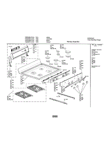 Maintop Assembly parts for Bosch Range HGS247UC/01 from AppliancePartsPros.com