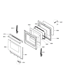 Door parts for Bosch Range HGS3023UC/03 from AppliancePartsPros.com
