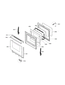 Door parts for Bosch Range HGS3063UC/03 from AppliancePartsPros.com