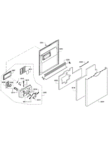 Door Assembly parts for Bosch Dishwasher SHE55M15UC/61 from AppliancePartsPros.com
