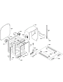 Cabinet parts for Bosch Dishwasher SHE55M15UC/61 from AppliancePartsPros.com