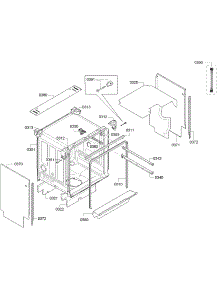 Tub parts for Bosch Dishwasher SGX68U55UC/B3 from AppliancePartsPros.com