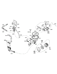 Pump parts for Bosch Dishwasher SHE43M05UC/50 from AppliancePartsPros.com