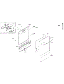 Door parts for Bosch Dishwasher SGX68U55UC/98 from AppliancePartsPros.com