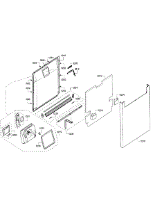 Door parts for Bosch Dishwasher SHE53TF6UC/02 from AppliancePartsPros.com