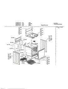 Range Structure parts for Bosch Range HGS247UC/01 from AppliancePartsPros.com