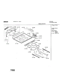 Maintop Assembly parts for Bosch Range HES247U/01 from AppliancePartsPros.com