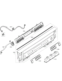 Control Panel parts for Bosch Dishwasher SHE53TF6UC/01 from AppliancePartsPros.com