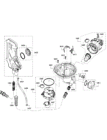 Pump parts for Bosch Dishwasher SHE53TF6UC/01 from AppliancePartsPros.com