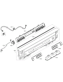 Control Panel parts for Bosch Dishwasher SHE53TF2UC/02 from AppliancePartsPros.com