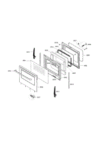 Door parts for Bosch Range HGS3053UC/02 from AppliancePartsPros.com