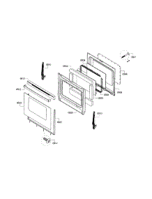 Door parts for Bosch Range HGS3063UC/11 from AppliancePartsPros.com