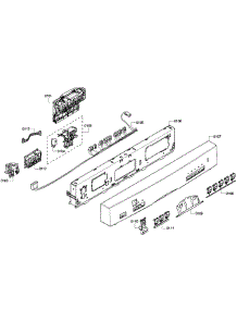 Control Panel parts for Bosch Dishwasher SHE55M15UC/64 from AppliancePartsPros.com