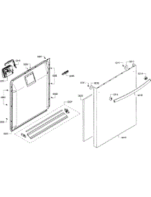 Door Assembly parts for Bosch Dishwasher SHX3AR52UC/08 from AppliancePartsPros.com