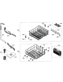 Baskets parts for Bosch Dishwasher SHX3AR52UC/08 from AppliancePartsPros.com