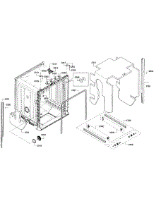 Cabinet parts for Bosch Dishwasher SHX3AR72UC/08 from AppliancePartsPros.com
