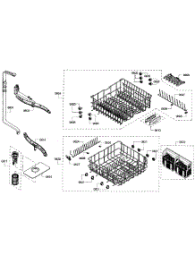 Baskets parts for Bosch Dishwasher SHX3AR72UC/08 from AppliancePartsPros.com