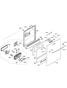 Door Assembly parts for Bosch Dishwasher SHX68R55UC/68 from AppliancePartsPros.com