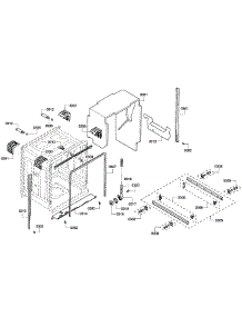 Cabinet parts for Bosch Dishwasher SHX68R55UC/68 from AppliancePartsPros.com
