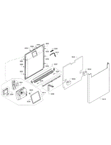 Door parts for Bosch Dishwasher SHE53TF5UC/01 from AppliancePartsPros.com