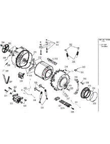 Drum  Tub Assembly parts for Bosch Washer WFXD8400UC/01 from AppliancePartsPros.com