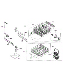Baskets parts for Bosch Dishwasher SHE43M05UC/52 from AppliancePartsPros.com