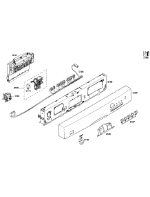 Control Panel parts for Bosch Dishwasher SHE43P02UC/59 from AppliancePartsPros.com