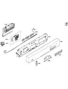 Control Panel parts for Bosch Dishwasher SHE43P02UC/58 from AppliancePartsPros.com
