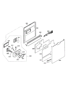 Door Assembly parts for Bosch Dishwasher SHE43P02UC/58 from AppliancePartsPros.com