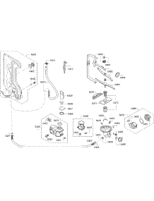 Pump parts for Bosch Dishwasher SGX68U55UC/C9 from AppliancePartsPros.com