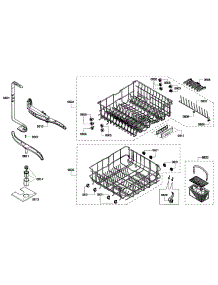 Baskets parts for Bosch Dishwasher SHE43P02UC/58 from AppliancePartsPros.com