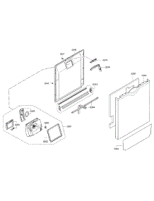 Door parts for Bosch Dishwasher SGE68U55UC/93 from AppliancePartsPros.com