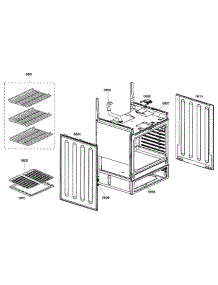 Shelf Assembly parts for Bosch Range HES345U/01 from AppliancePartsPros.com