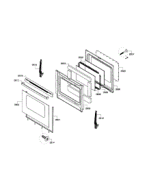 Door parts for Bosch Range HGS3063UC/07 from AppliancePartsPros.com
