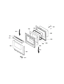 Door parts for Bosch Range HGS3063UC/05 from AppliancePartsPros.com