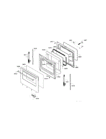 Door Assembly parts for Bosch Range HES5053U/09 from AppliancePartsPros.com