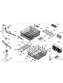Baskets parts for Bosch Dishwasher SHX68R55UC/67 from AppliancePartsPros.com
