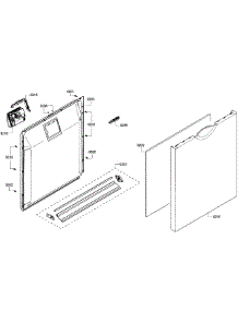 Door Assembly parts for Bosch Dishwasher SHE3AR52UC/08 from AppliancePartsPros.com