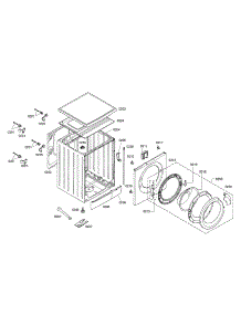 Tub  /  Front Panel parts for Bosch Washer WAS20160UC/28 from AppliancePartsPros.com