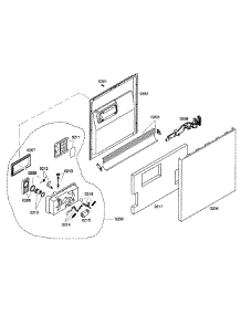 Door Assembly parts for Bosch Dishwasher SHE42L16UC/38 from AppliancePartsPros.com