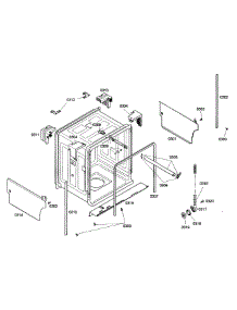 Cabinet parts for Bosch Dishwasher SHE42L16UC/38 from AppliancePartsPros.com